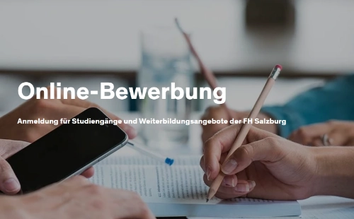 FH Salzburg Bewerbungsportal Studentenportal der Fachhochschule Salzburg